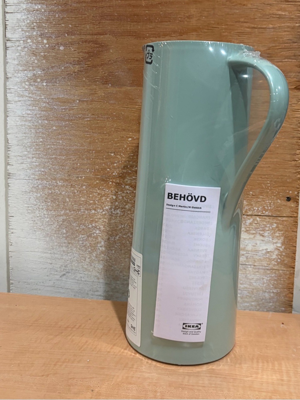 IKEA BEHÖVD Sage Green Ceramic Pitcher